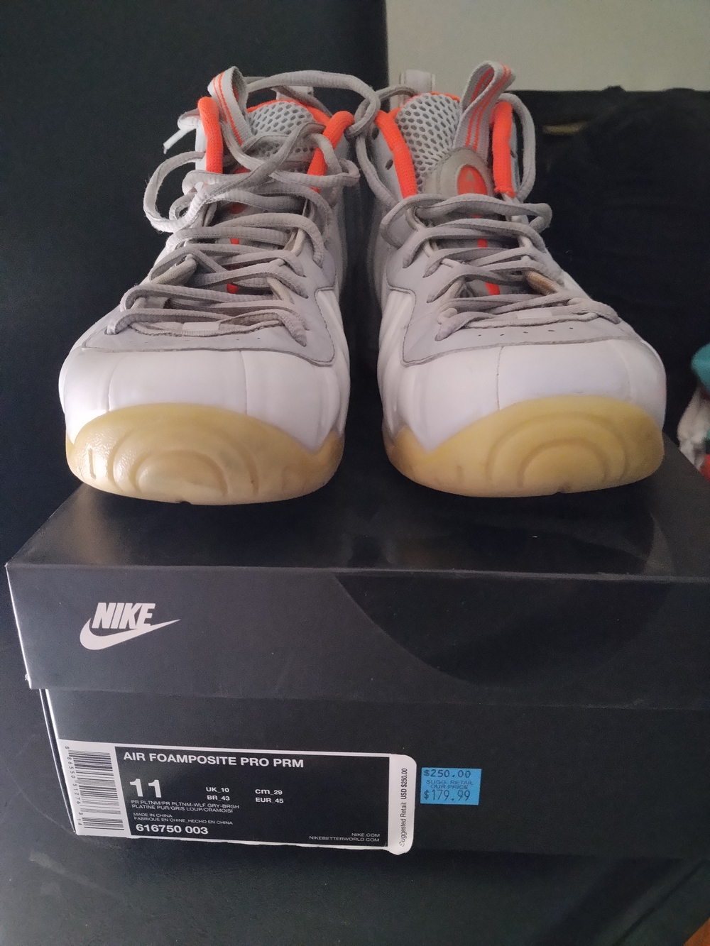 Nike Foamposite Pro in White with Laser Accents